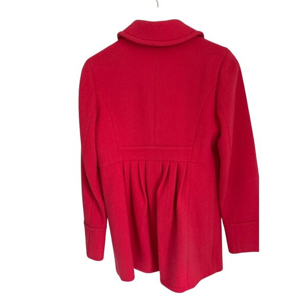 J.Crew 90% Wool Pea Coat Women's 4 Pink Ruffle Back Jacket - Picture 8 of 8